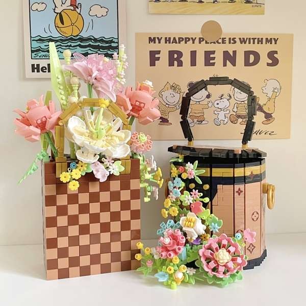 lego flower lego brick Blok bangunan sejambak abadi zarah kecil dipasang siri gadis versi dewasa mainan pendidikan hadiah Krismas hari lahir