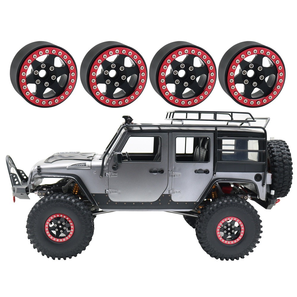 Essential Durable MYHRC CNC Aluminum Alloy 1.9 Inch Beadlock 6 Stripes Wheel Hub Rim 1/10 RC Crawler Axial SCX10 II 9... - Image 4