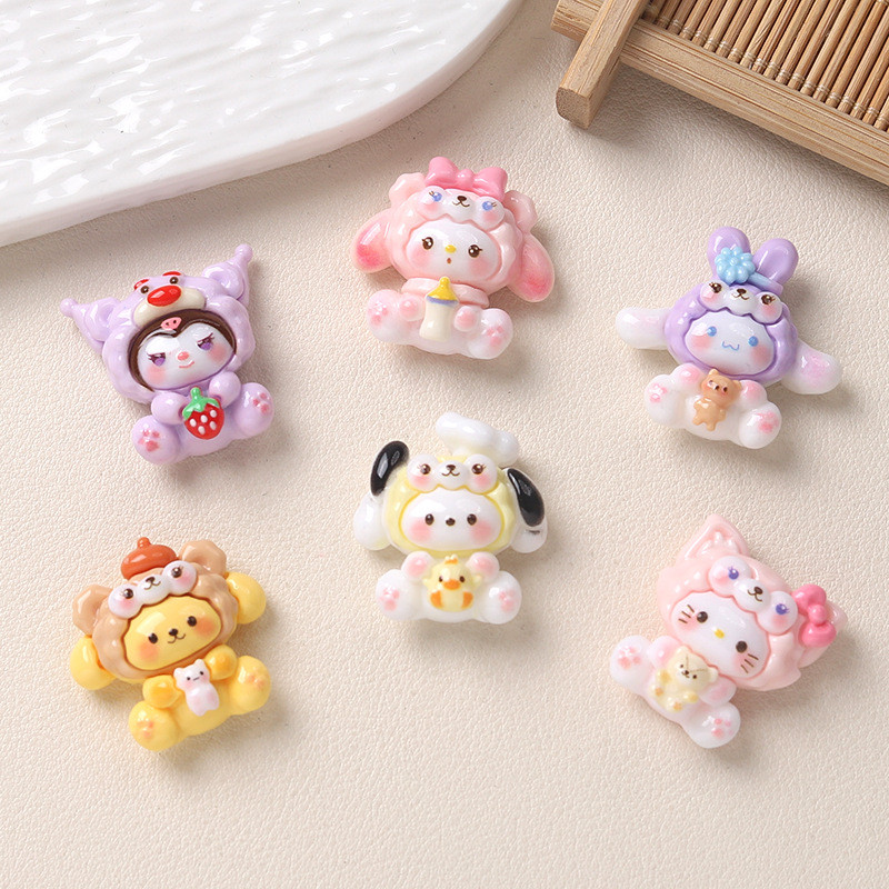 Cartoon Cartoon diy Resin Accessories Jewelry Animal Hat Cream Glue Handmade Hair Clip Phone Case Shoe Buckle Accessories Batch