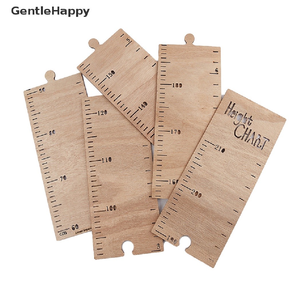 Durable Multi GentleHappy Nordic Wooden Kids Height Growth Chart Ruler Baby Children Gauge MY - Image 3