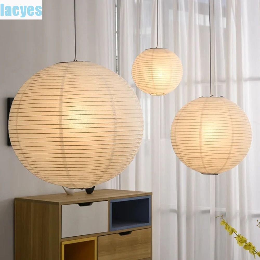 LACYES Paper Lampshade, Round Hanging Ceiling Light Cover, Lantern Shades Decor Classic Modern Vintage Pendant Light Lamp Cover Home Restaurant