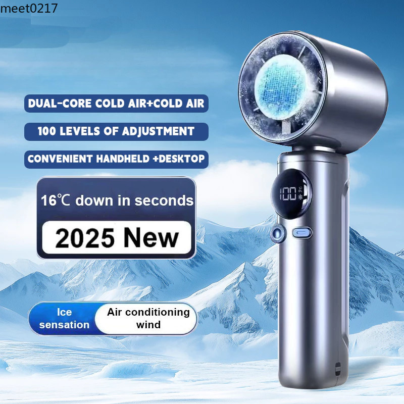 199 Speed Hand Fan Handheld Portable Ice Cooling USB Kipas Mini USB Battery Rechargeable MF01