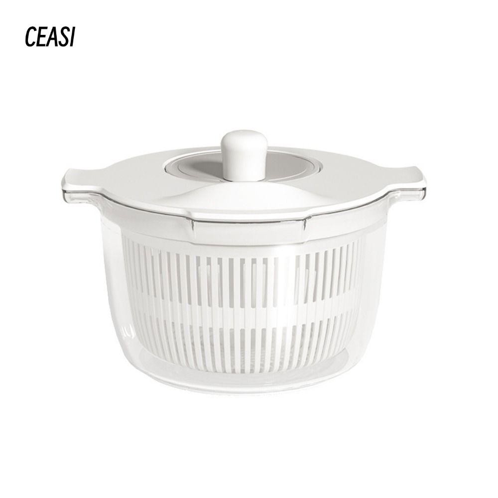 CEASI Vegetable Dehydrator Drainer, Large Capacity 2 in 1 Salad Spinner Salad Dryer, High Quality Multifunctional Household Food Strainer