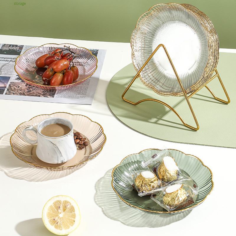 Pinggan Hidangan Plastik Gaya Nordic Dessert Plates Snacks Dry Fruit Cake Tray Serving Platter 点心盘子