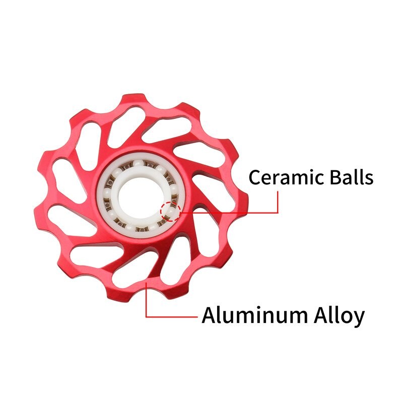 Multi Reliable MUQZI Bike 11T 13T Ceramic Bearing Jockey Wheel Rear Derailleur Guide Roller MTB Road Alloy Pulley Idl... - Image 3