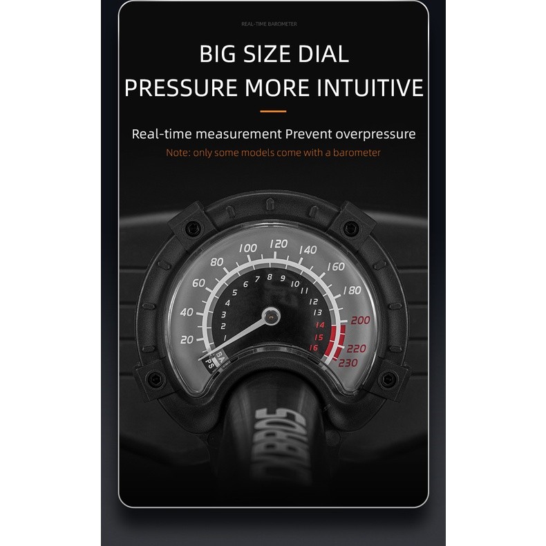Must Have ROCKBROS Pump Bicycle 160 PSI High Pressure Visual Tire Gauge Multifunctional Valve Car Motorcycle Bike Bas... - Image 5