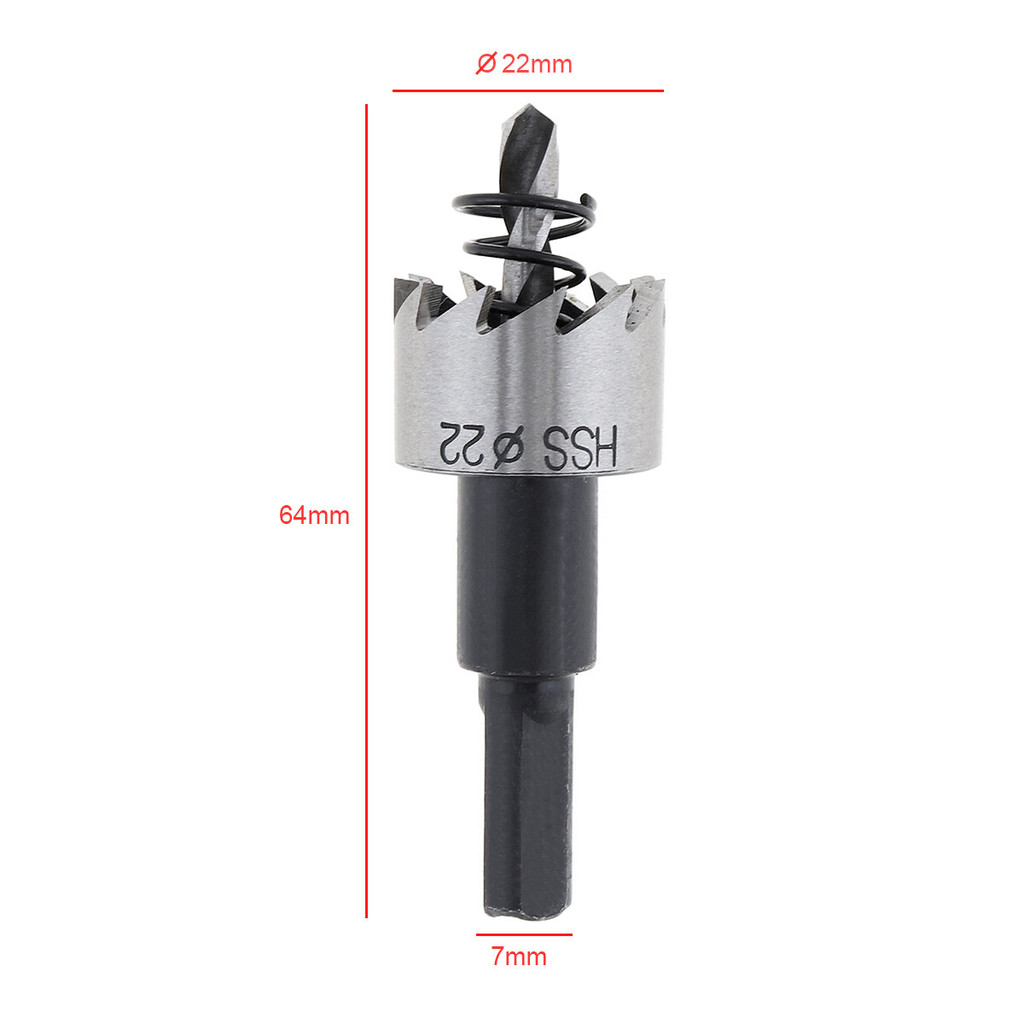 Workshop Duty 1pcs 12mm-65mm HSS Hole Saw Set Drill Bit Stainless Steel Pipe Aluminium Cutting Drilling Opener Repair