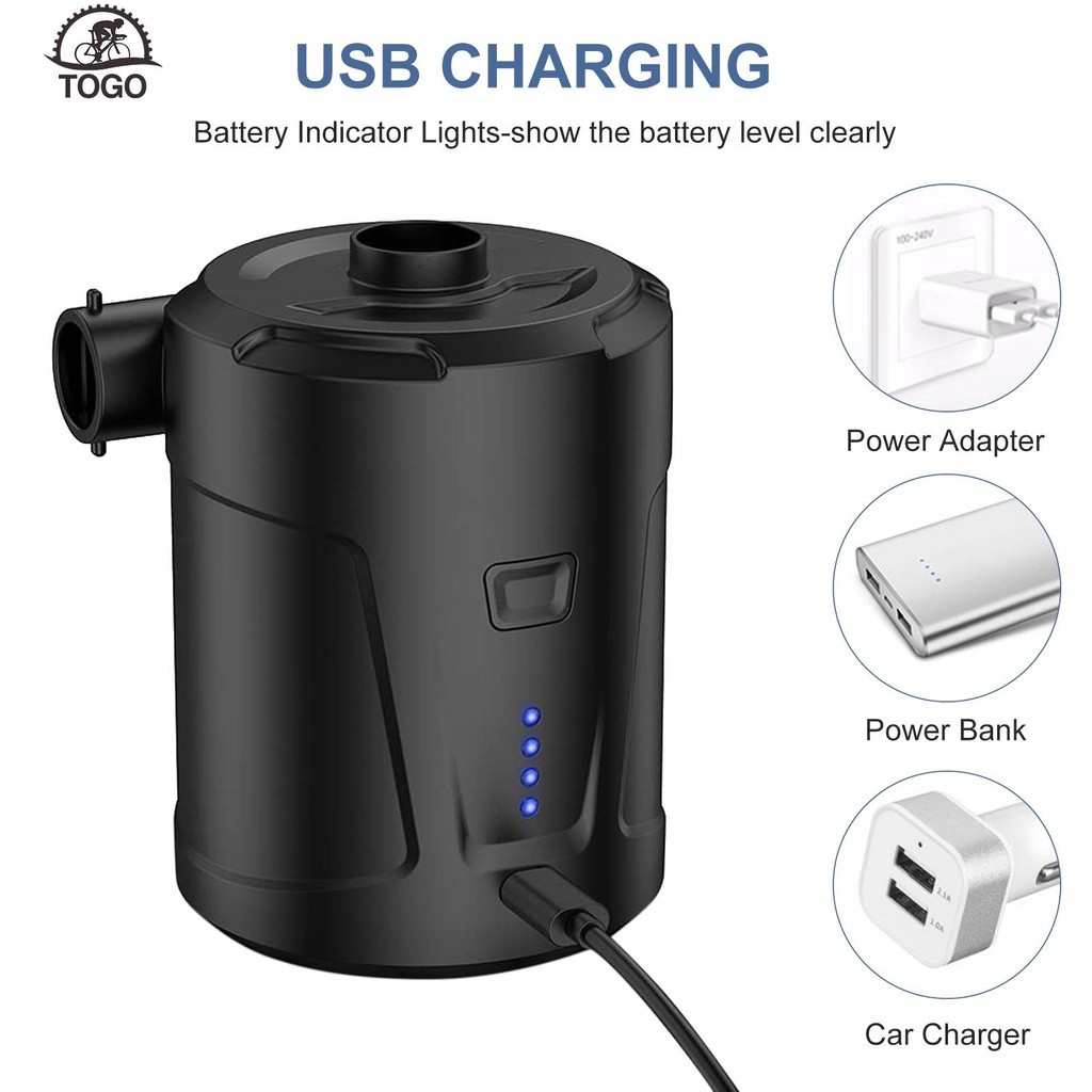 Essential Must Electric Mini Air Pump Mattress Mat Beds Inflate & Deflate Camping Outdoor Inflator Swimming Ring Vacu... - Image 5