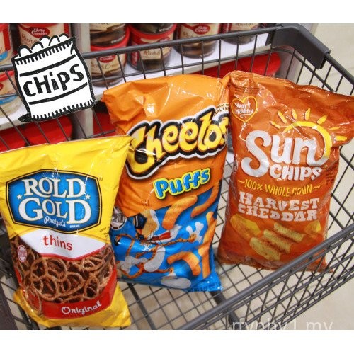 Cheetos Puffs Makanan Snek Sun Chips Golden Rold Gold Pretzel