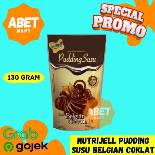Nutrijell Belgian Chocolate Milk Pudding 130Gr - 130 Gr Nutri Jell Chocolate Pudding Instant Chocolate Powder Pak Box Pcs