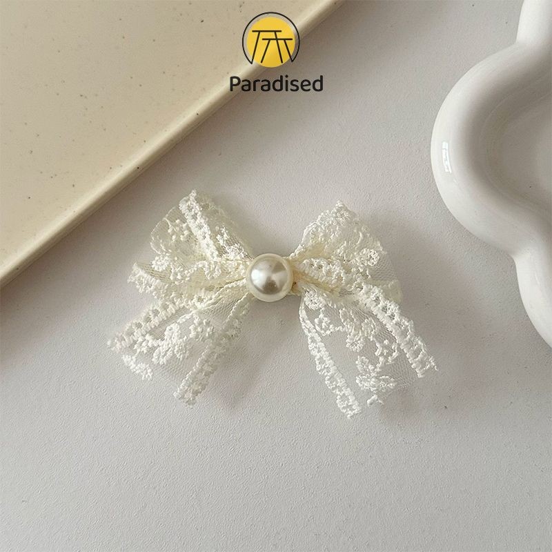 Fashionable Girl Hair Clip Fresh Elegant Duckbill Gauze Bow Paradised