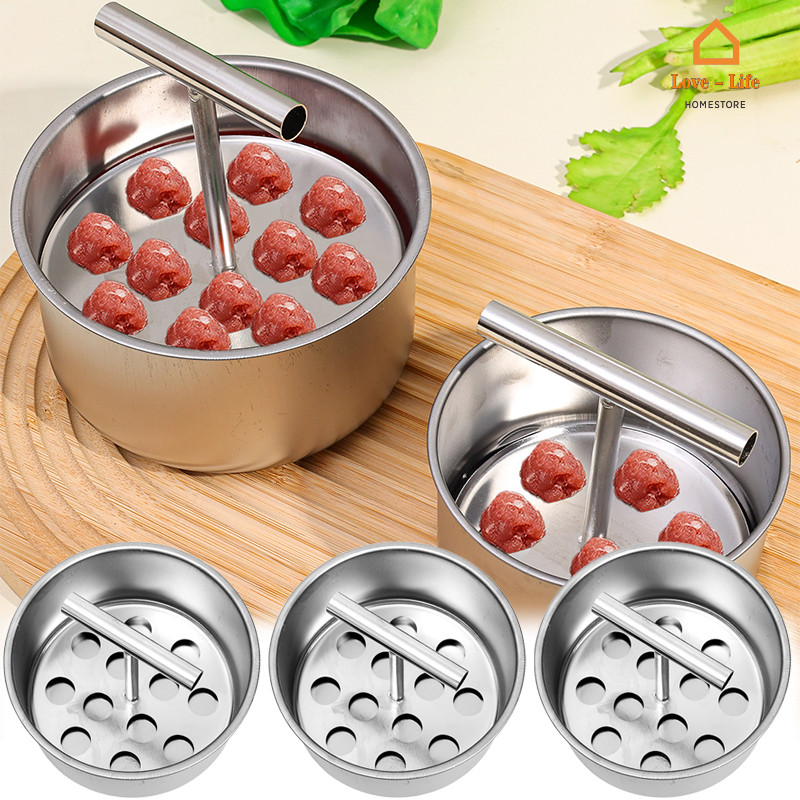 Meat Ball Maker Tool - Easy-Release Non-Stick Meatball Making Mold - Manual Press Fish Ball Squeezer Kitchen Gadgets