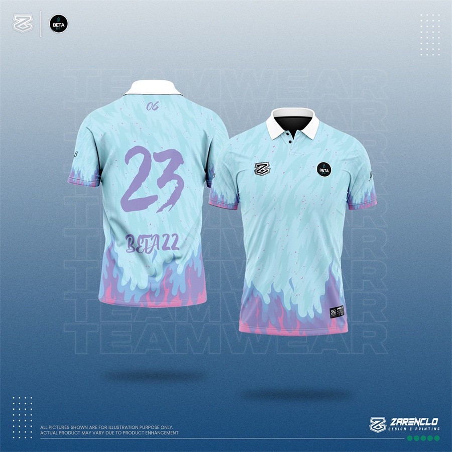 Durable Have (Customizable) EvoNova Jersey Custom Name Number OOTD TIKTOK Murah Berkolar Baju Collar Flame Japanese K... - Image 2