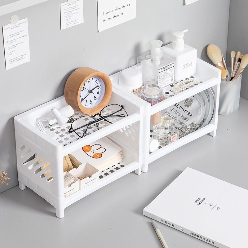 Desktop Shelf ins Style Simple Double Storage Organizer Simple