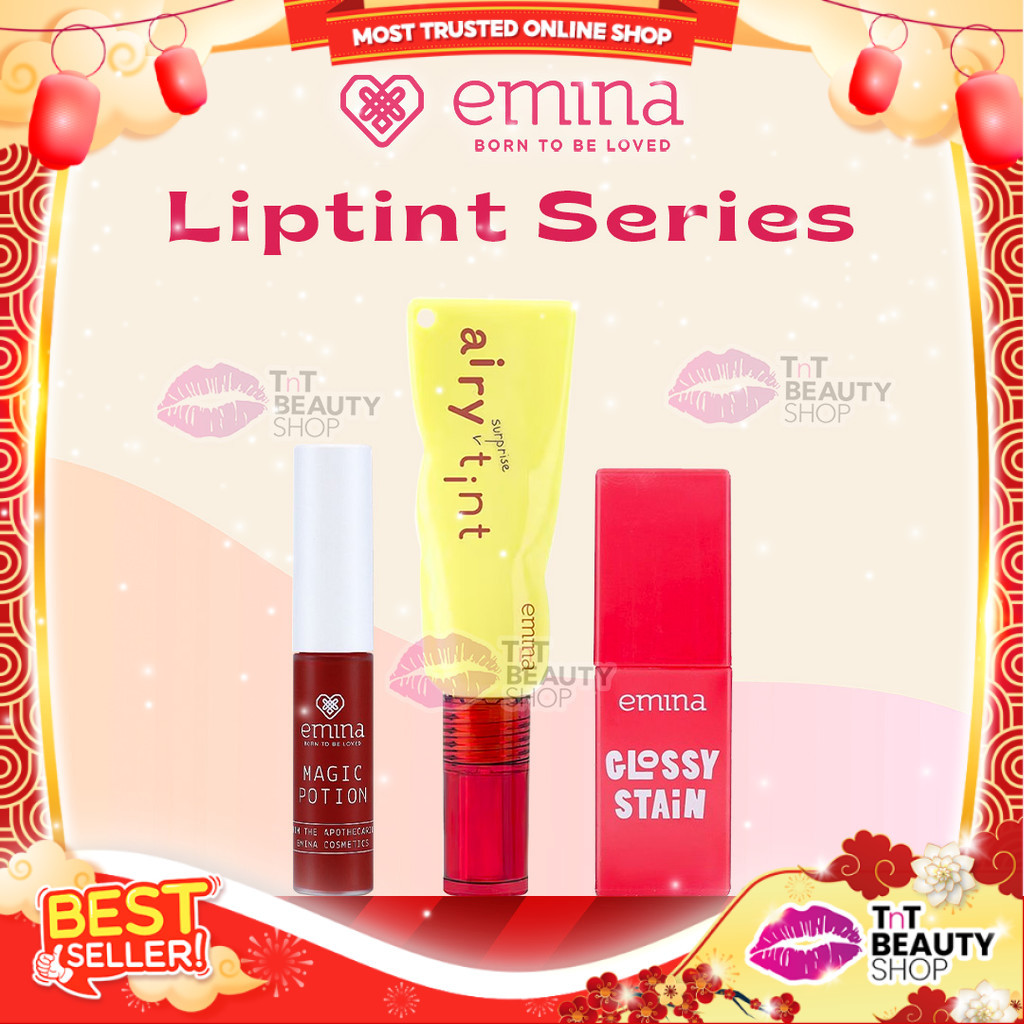 Emina Liptint SERIES - Magic Potion-Glossy Stain-Airy Surprise Tint | Lip Gloss | Tnt Beauty Shop