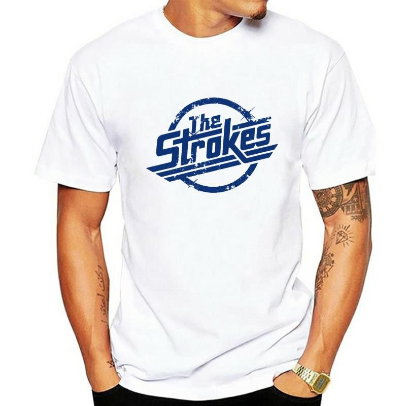 T-Shirt THE STROKES Pop Rock White Music Memorabilia Retro Vintage Distressed