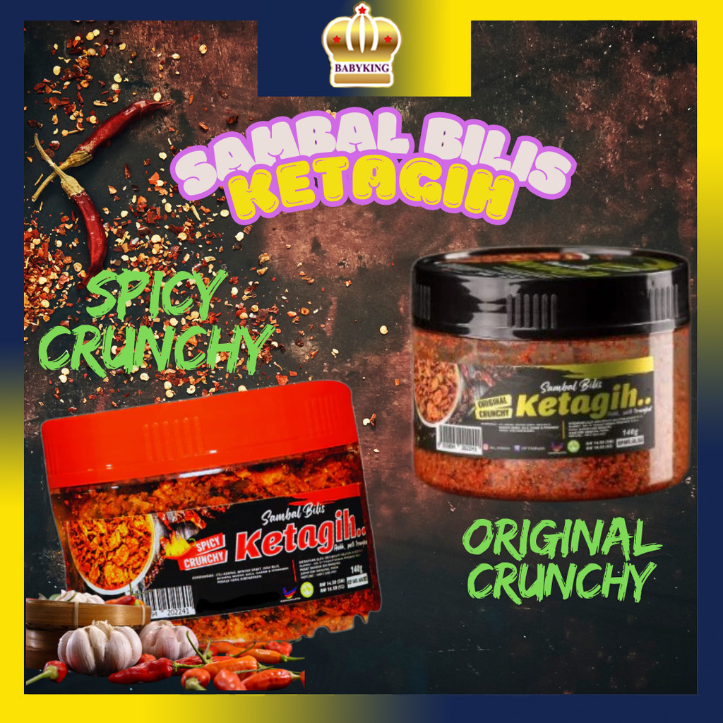 Original Sambal Bilis Ketagih Perisa Original / Spicy Crunchy 140gm (GARING DAN TANPA BIJI CILi)