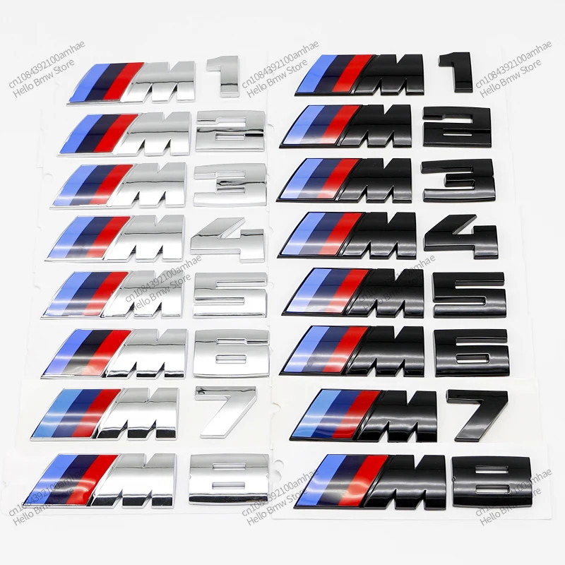 3D Rear Trunk Emblem Badge Logo Car Sticker BMW E46 E60 E64 F10 F20 F30 F06 F12 F13 E90 E92 E93 F80 F82 F87 M1 M2 M3 M4 M5 M6 M8