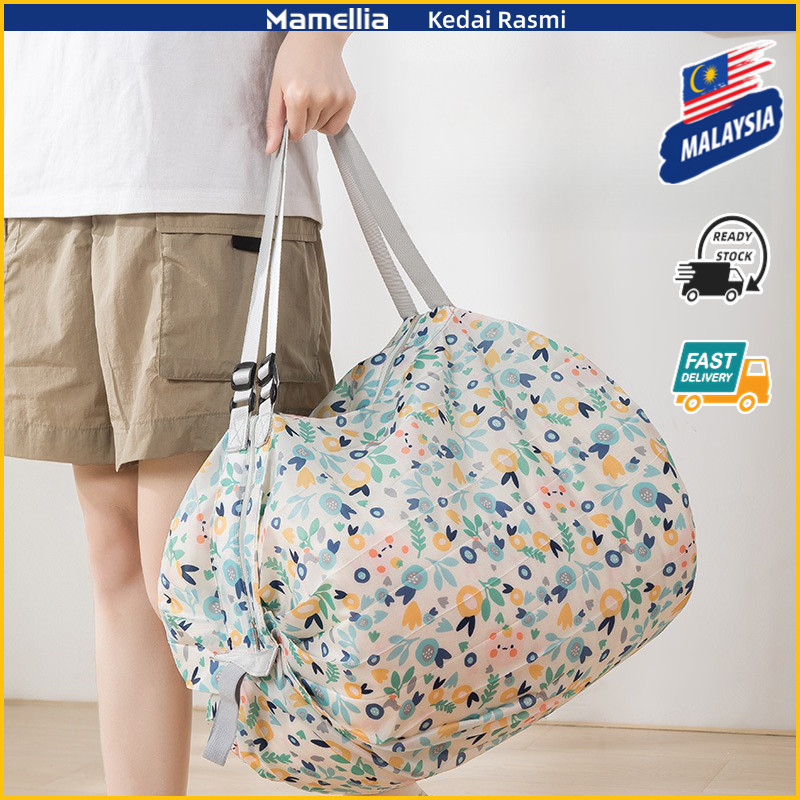 [Shipped From Pulau Pinang] Portable Foldable Supermarket Shopping Bag Large Capacity Bag Waterproof Bag Grocery Bag Handbag Large Eco-friendly Bag