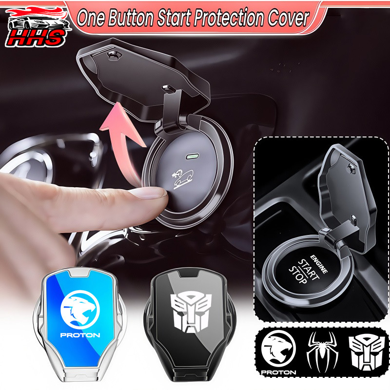 Proton Zinc Alloy One Click Start Button Cover Engine Lgnition Protector Modification Button Decoration For Proton S70 Saga Persona X50 X70 Wira Iriz Exora X90 eMAS 7 Preve Waja Er