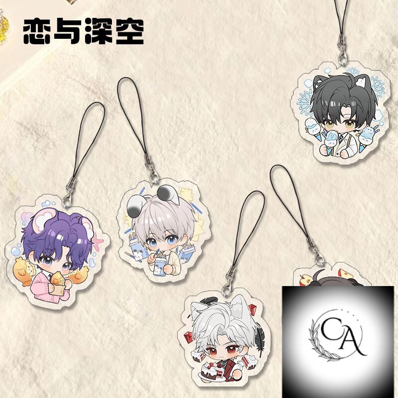 Phone keychain Zayne, Xavier, Rafayel, Caleb, Sylus [ Love and deepspace ]