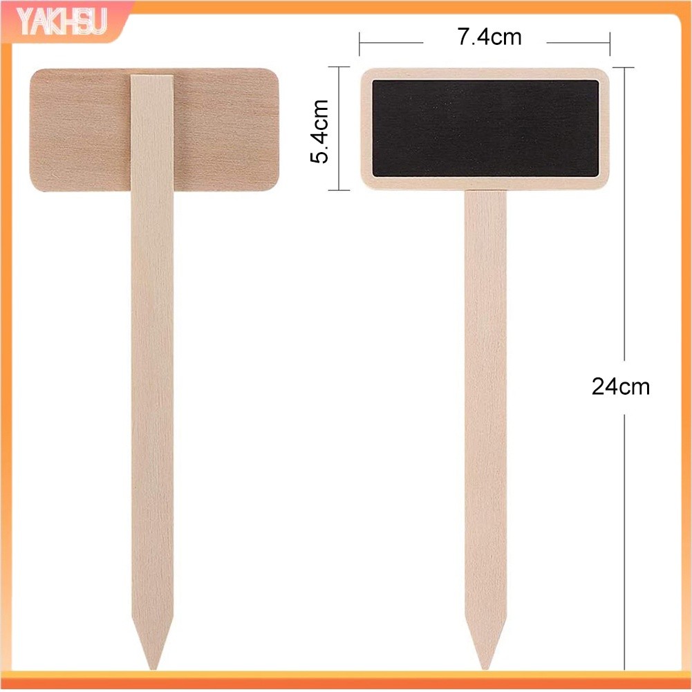 Durable Versatile (yakhsu) 20Pcs Wooden T Shape Vegetables Plant Pot Labels Tags Garden Chalkboard Decor Purpose Premium - Image 4