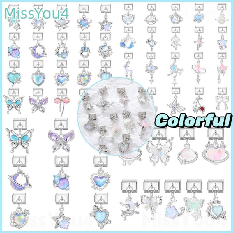 Popular Love Pendant Sliver Color Italian Charm Links Fit 9mm Stainless Steel Bracelet Making Jewelry