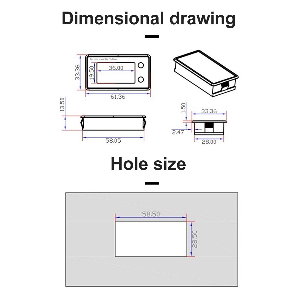 Quality Have Pcbfun 6133B DC7-68V LCD Lead-acid Li-ion Battery Capacity Indicator Voltage Meter Purpose Premium - Image 4