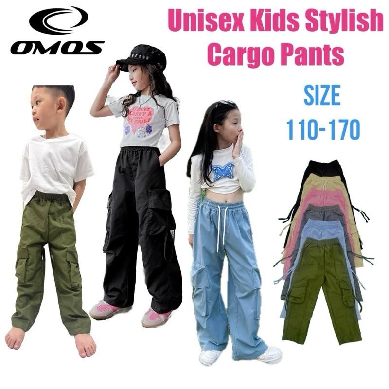 Unisex Kids Stylish Cargo Pants Fashion Celana Panjang Budak 4-13 tahun Lelaki Perempuan