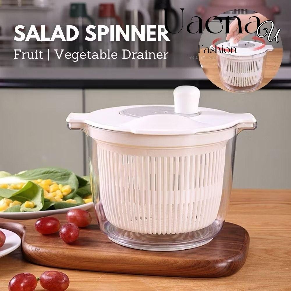 UAENAU Vegetable Dehydrator Drainer, Multifunctional 2 in 1 Salad Spinner Salad Dryer, High Quality Household Large Capacity Food Strainer