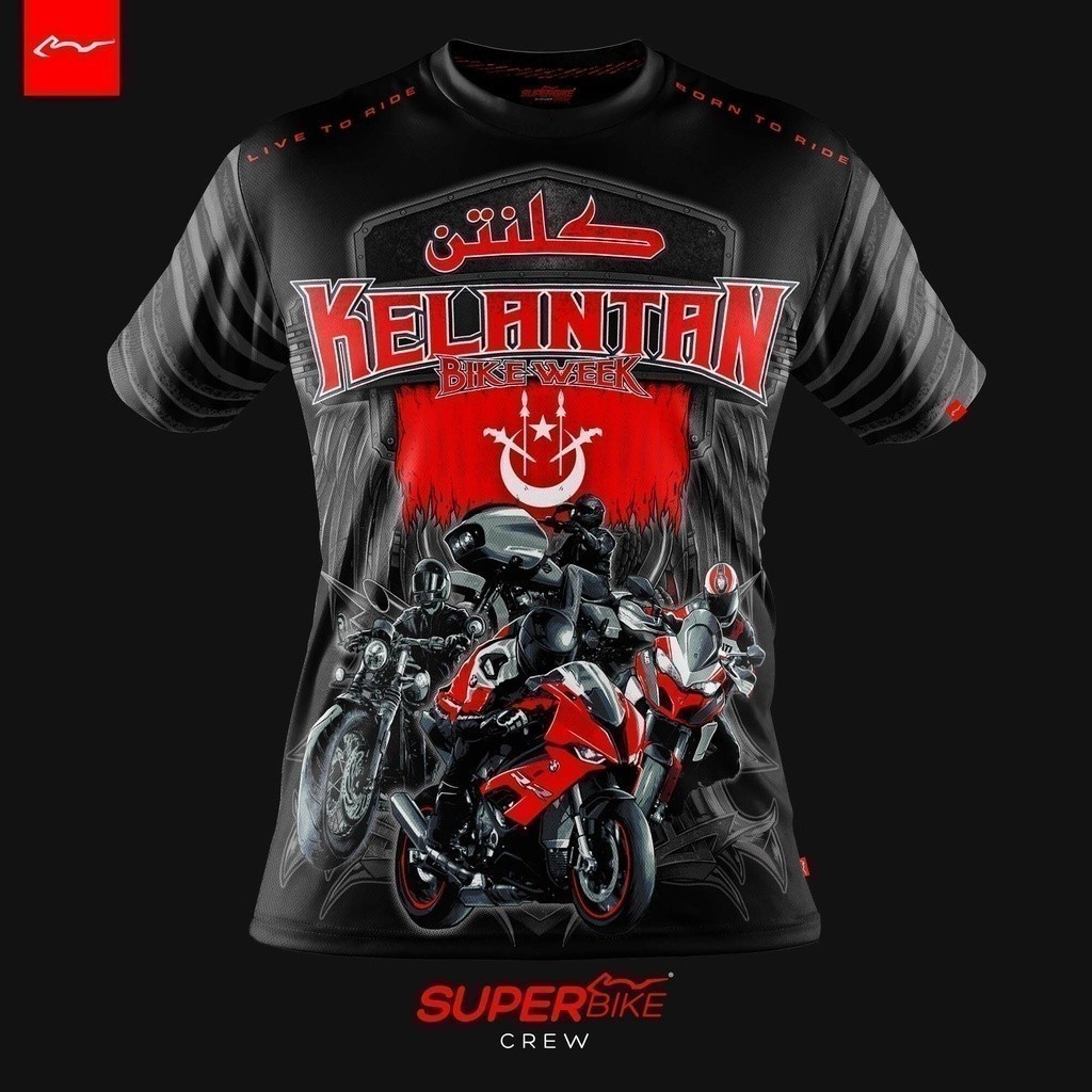 WEEK KELANTAN BIKE T-SHIRT Jersey Sublimation Unisex Short Sleeve S-4XL