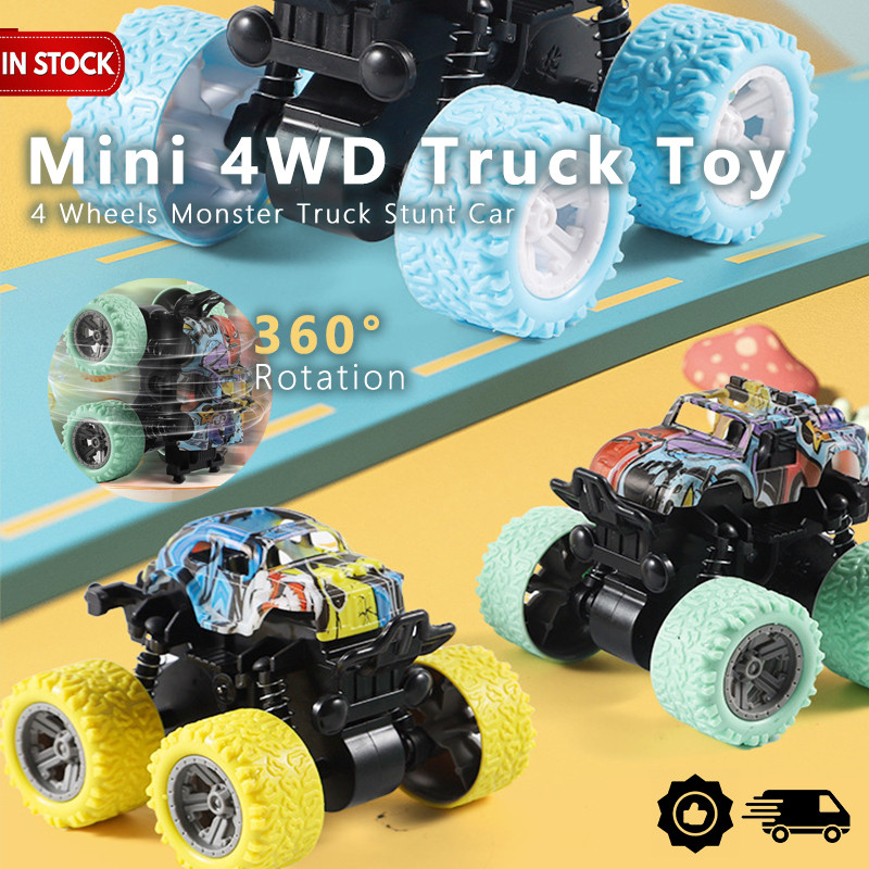 4 Wheels 4WD Monster Trucks Kids Toys Car Kereta Permainan Budak Kanak-Kanak Hotwheels Kid Car卡车