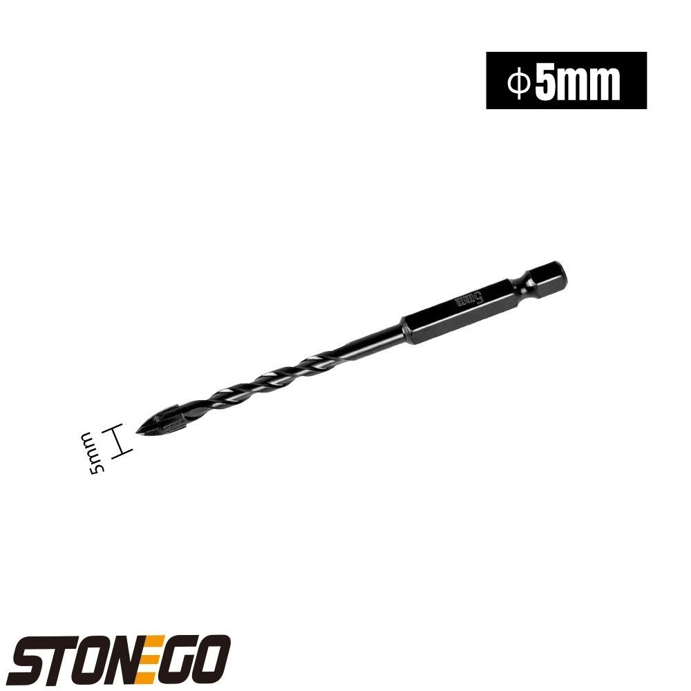 Must Durable STONEGO Hard Alloy Cross Hex Tile Bits Hole Opener Suitable Wood Glass Porcelain Concrete Size 3/4/5/6/8... - Image 3