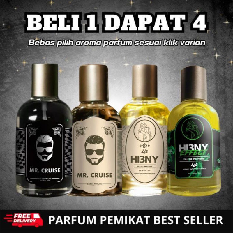BISA COD parfum pria Paket Bundling ( BUY 1 GET 4 ) Parfum MR CRASH