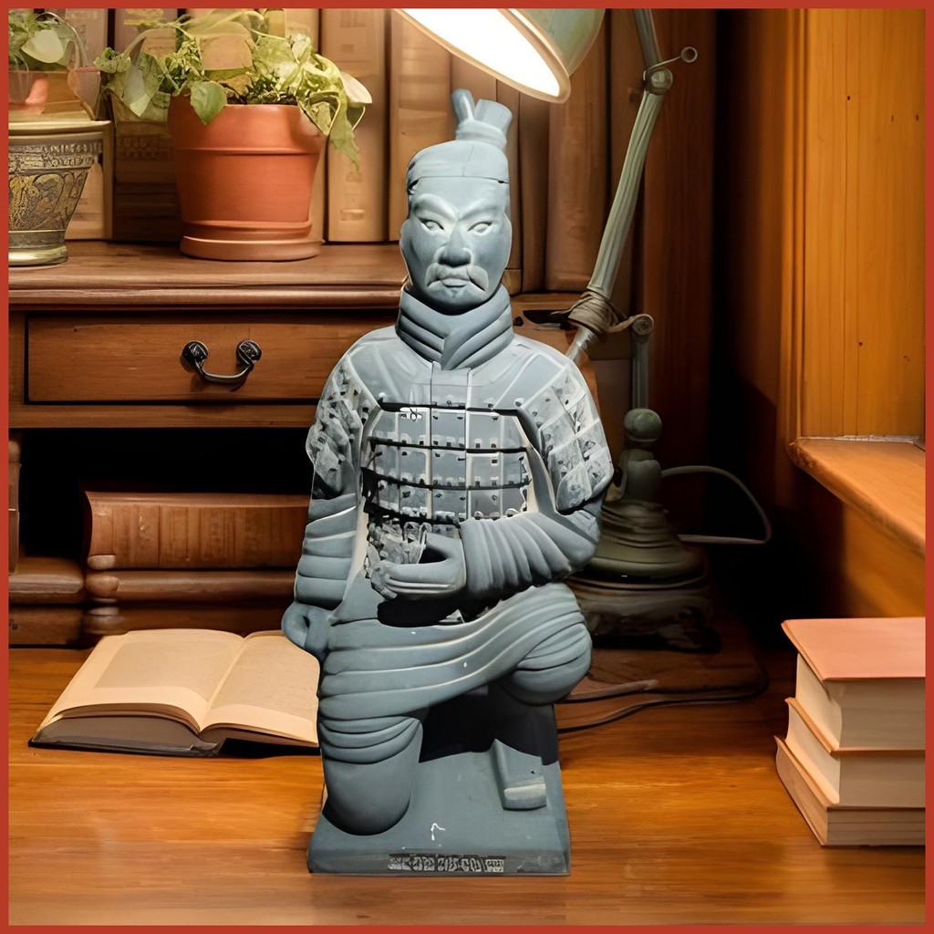 Terracotta Warriors Figurine China Qin Dynasty Terracotta Warrior Clay Sculpture Chinese Cultural Decor China shopebanmy