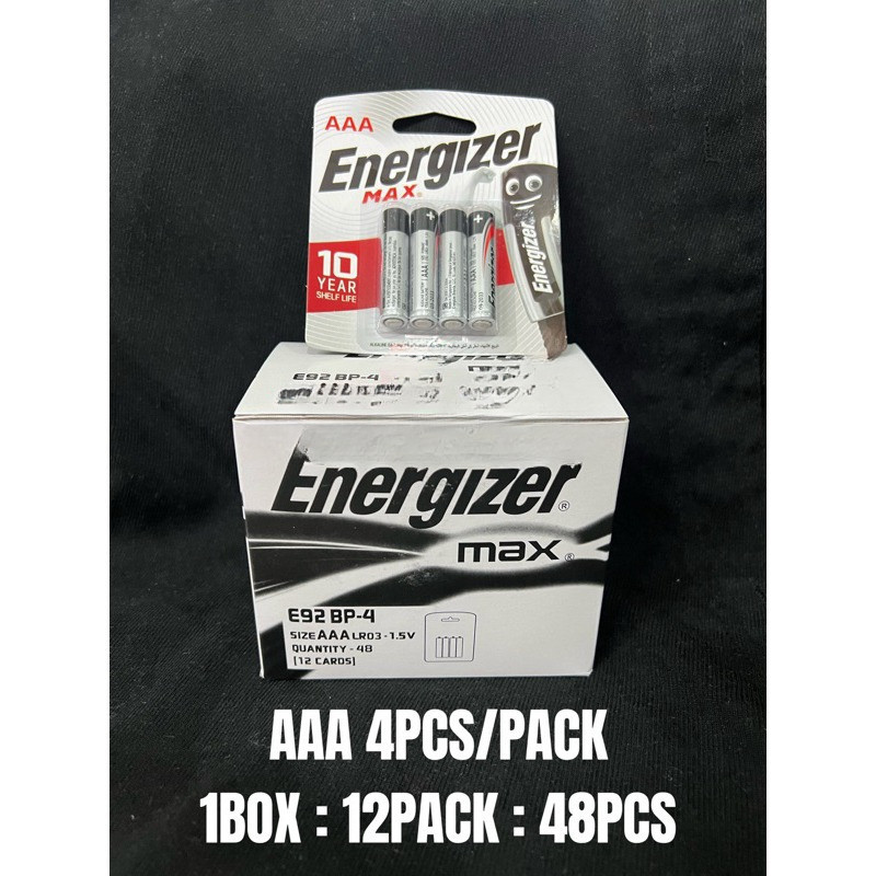 (Box) Factory Price Energizer Max Alkaline AA AAA C D 9V AAAA 23A 27A Battery Card / Bateri Energizer Max Alkaline (Kad)