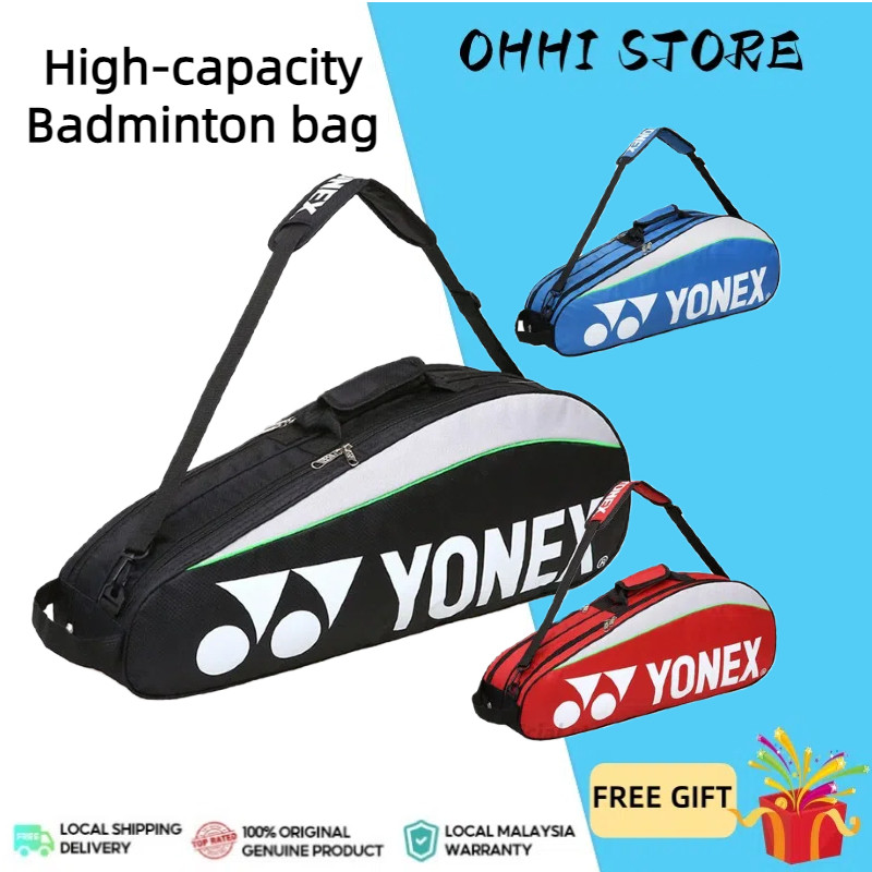 Y0nex Badminton rackets Bag Waterproof  Compartment Strap Tennie Bag Raket Backpack Sling Strap
