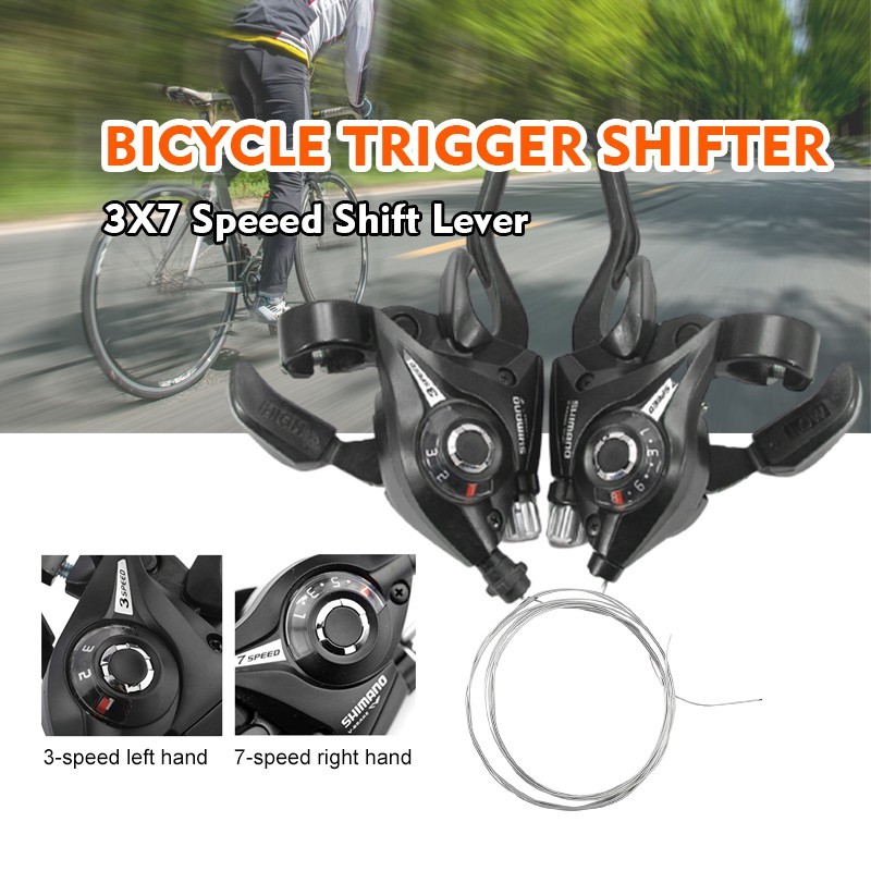 1pair  Derailleur MTB GEAR Shifter/Brake 3 x 7 Speed Lever VBrake Bike trigger shifter Brake Bike Shift