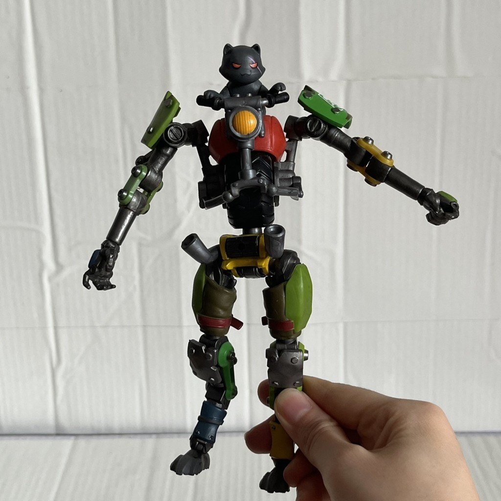[Peng] Malam kubu 6 inci kit garaj Meow Meow Cat motosikal Robot pasukan khas boleh bergerak Indiana Jones Model