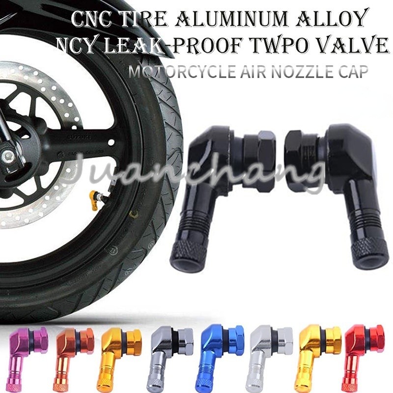 Essential Multi Hot 1 Pair Universal Motorcycle Aluminum Alloy Wheel Tire Valve Stem Cap Air Cover 90 Degree 17mm CNC... - Image 4