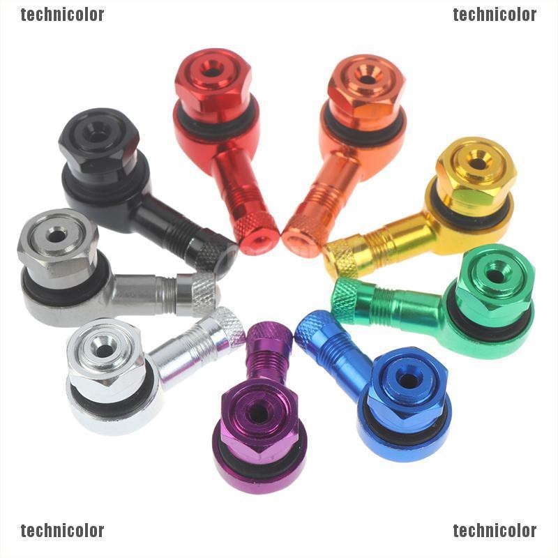 Durable Essential TCMY 2PCS CNC Motorcycle 90 Degree Angle Wheel Tire Stem Tubeless Valve Aluminum FAA - Image 2