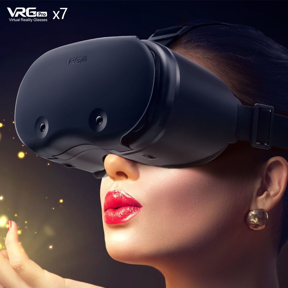 [Lightweight Comfortable] VR Glasses Head Wear BOX Mobile Phone 3D Movie Game Smart Virtual Helmet Black Technology Yuan Universe Mobile Phone Universal