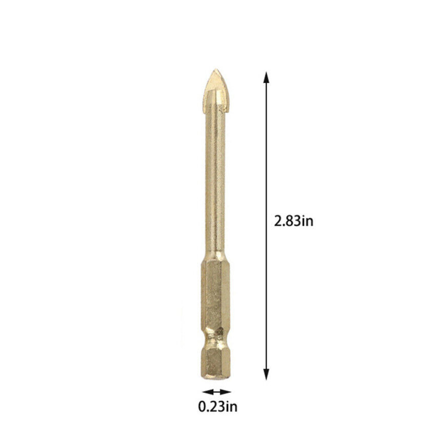 Craft Hardware Tungsten Carbide 6mm Spear Head Drill Bit 10PCS Glass Tile Mirror Ceramic Tool - Image 2