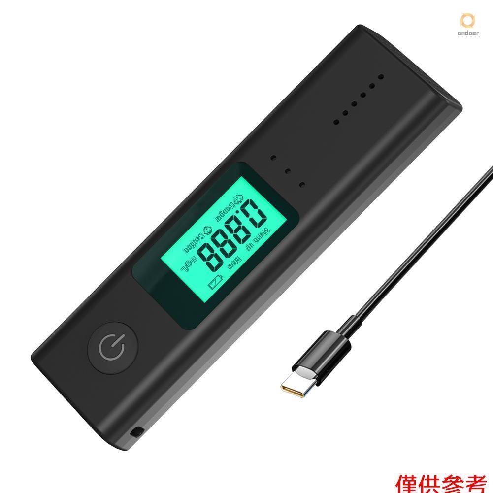 Portable Alcohols Detector Breath Tester Quick Response Alcohols Tester with LCD Display Screen Personals Home Party Alcohols Tester Tri-color Display Prompt Sound Warning