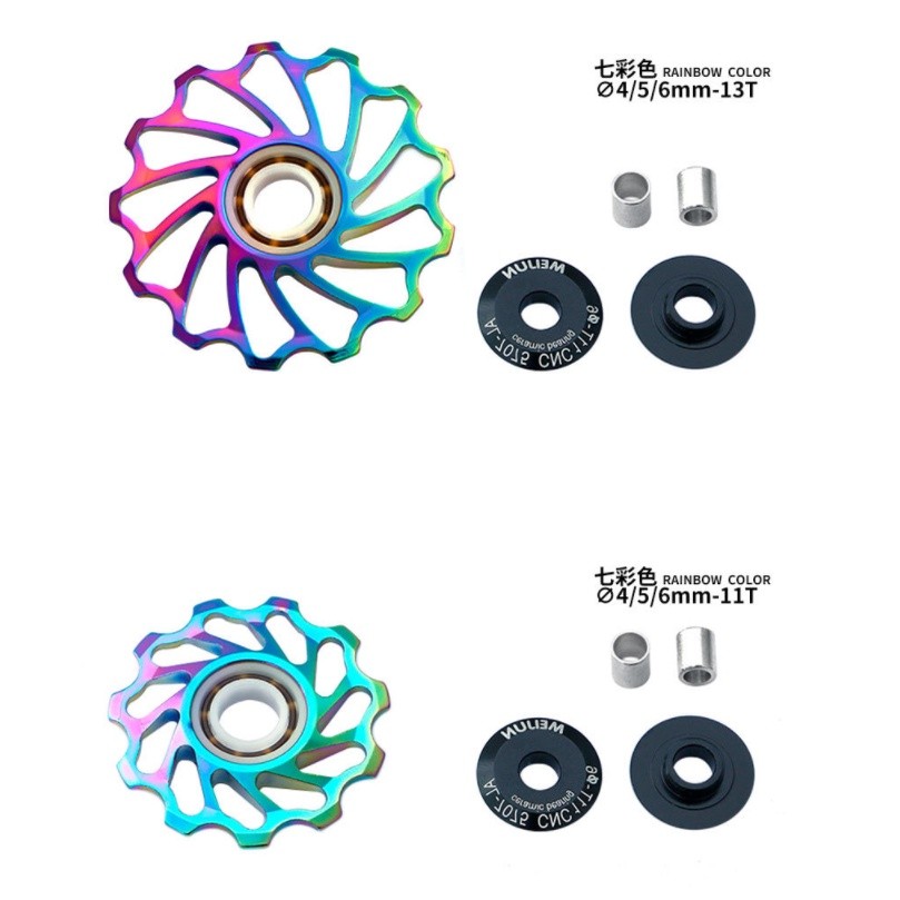 Must Reliable MTB Rear Derailleur Jockey Wheel 11T--18T Ceramic bearing Pulley AL7075 Road Bike Roller Idler 4mm 5mm ... - Image 3