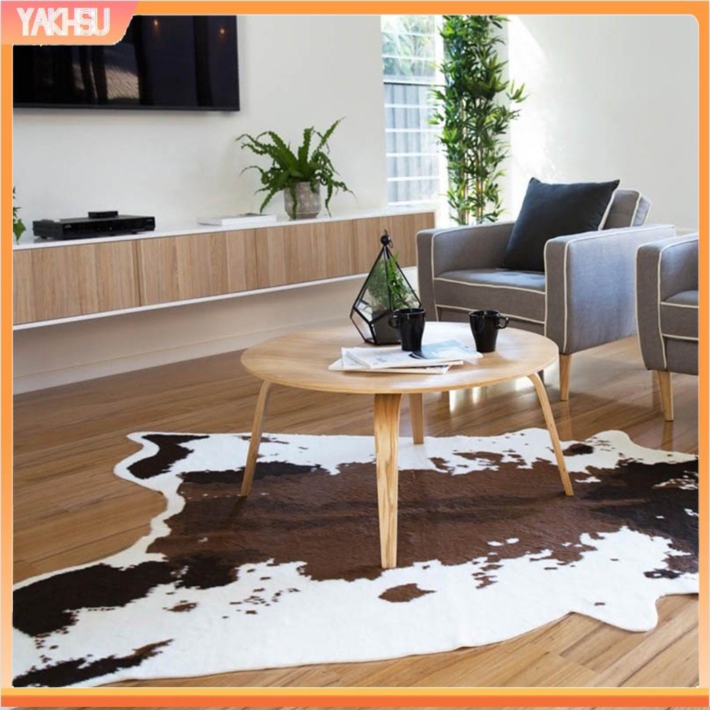 Reliable Quality (yakhsu) Cow Animal Print Home Decor Carpet Chair Throw Rug Anti-slip Living Room Lounge Mat Premium - Image 5