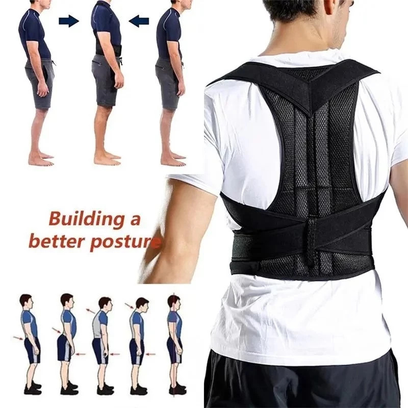 UNISEX Adjustable Back Support Posture Corrector Belt Pain Relief Baju Sokongan Tulang Belakang