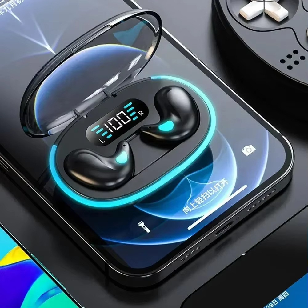 X55 TWS Earphone Bluetooth Paparan LED Pengurangan Bunyi Mini Wireless Earbuds Stereo With Charging Box Music Calling