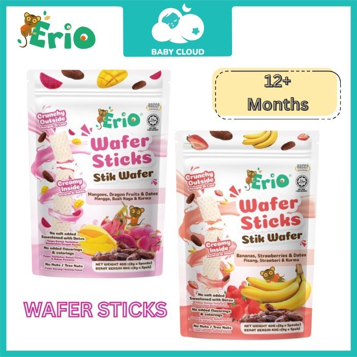 Erio Wafer Sticks Baby Snack Waffle Toddler Biskut Bayi Sedap Berkrim  Snack Food