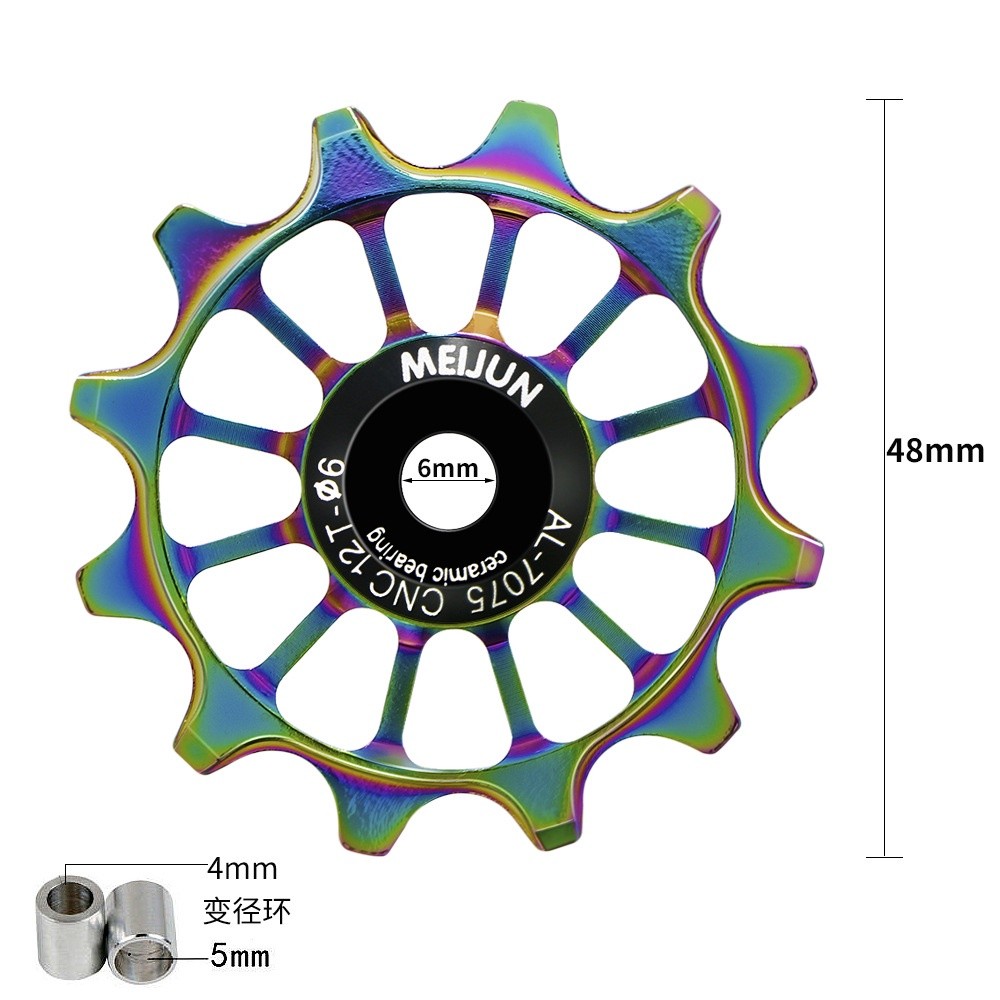 Must Reliable MTB Rear Derailleur Jockey Wheel 11T--18T Ceramic bearing Pulley AL7075 Road Bike Roller Idler 4mm 5mm ... - Image 5